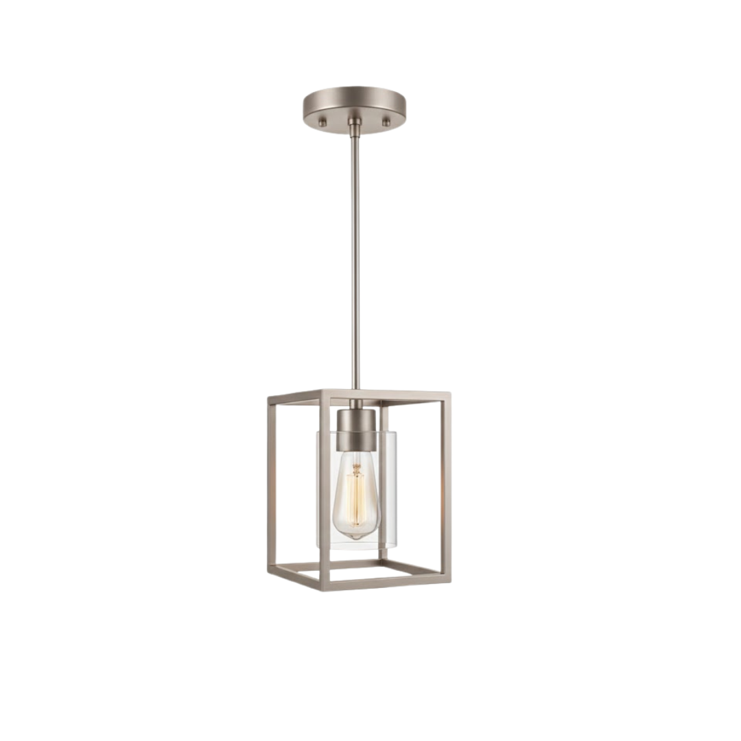 Small Glass Cage Entry - Sleek Pendants