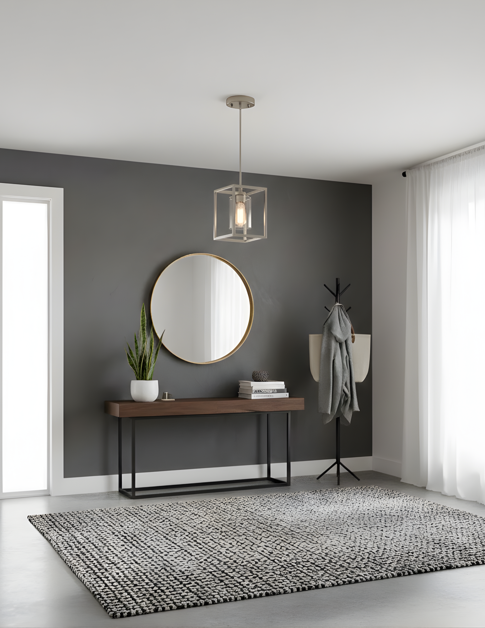 Small Glass Cage Entry - Sleek Pendants
