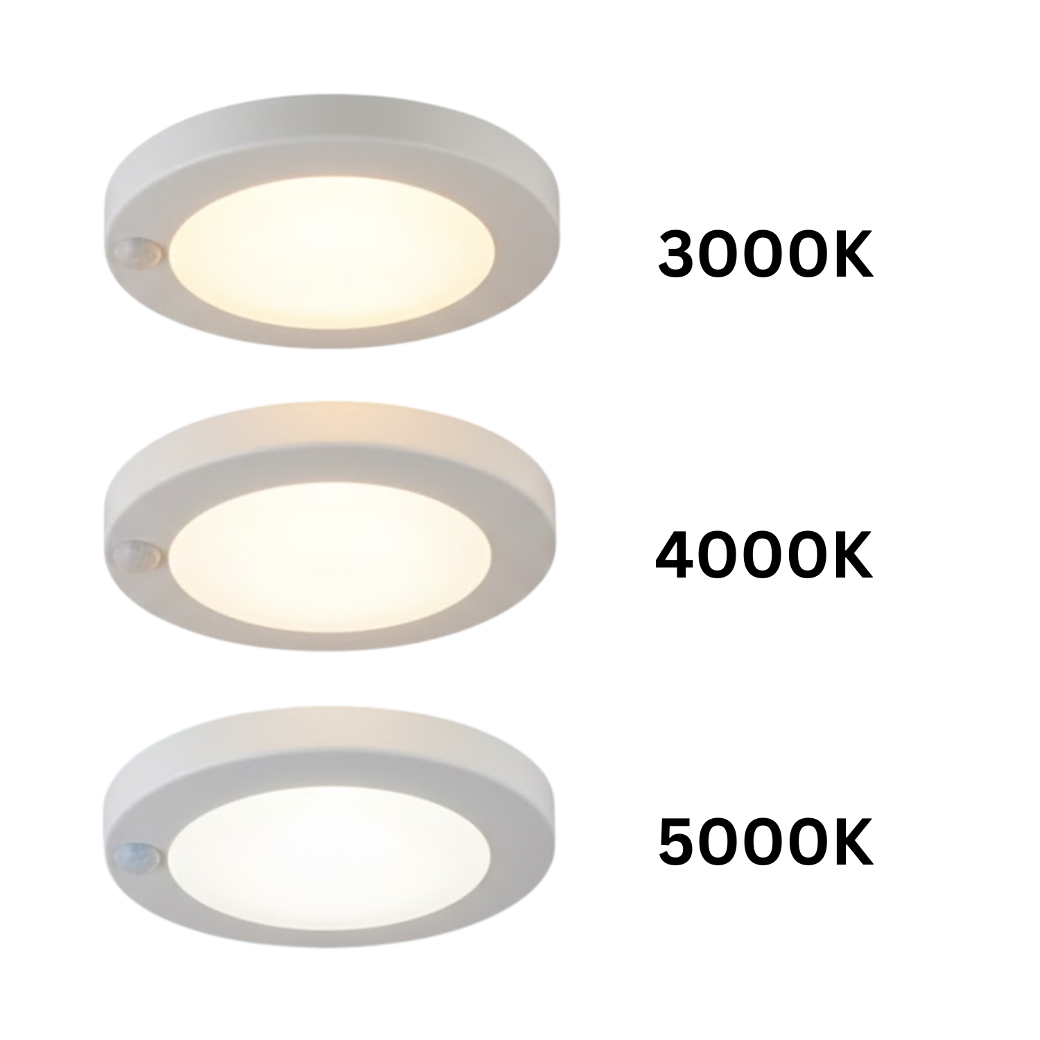 7.5" LED Disk Light - 15W - WH - 3K,4K,5K - Occupancy Sensor-Energy Star