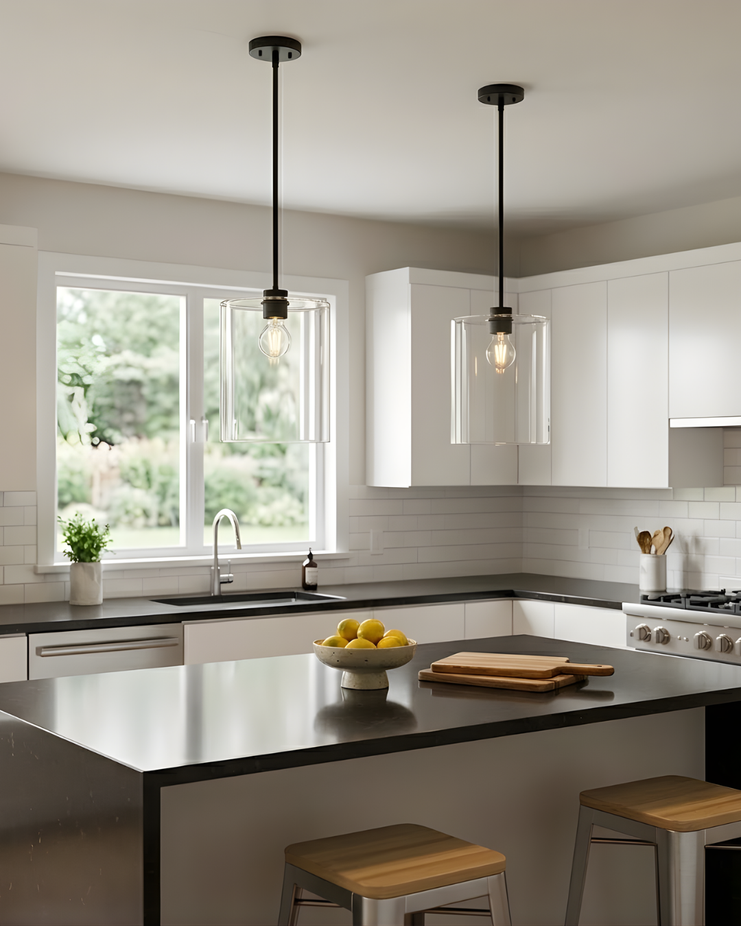 Minicio 1-Light 9" Clear Glass Pendant - CG
