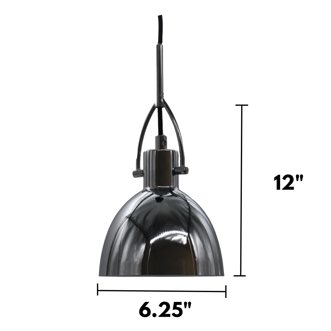 1-Light Dome Pendant - Silver Chrome