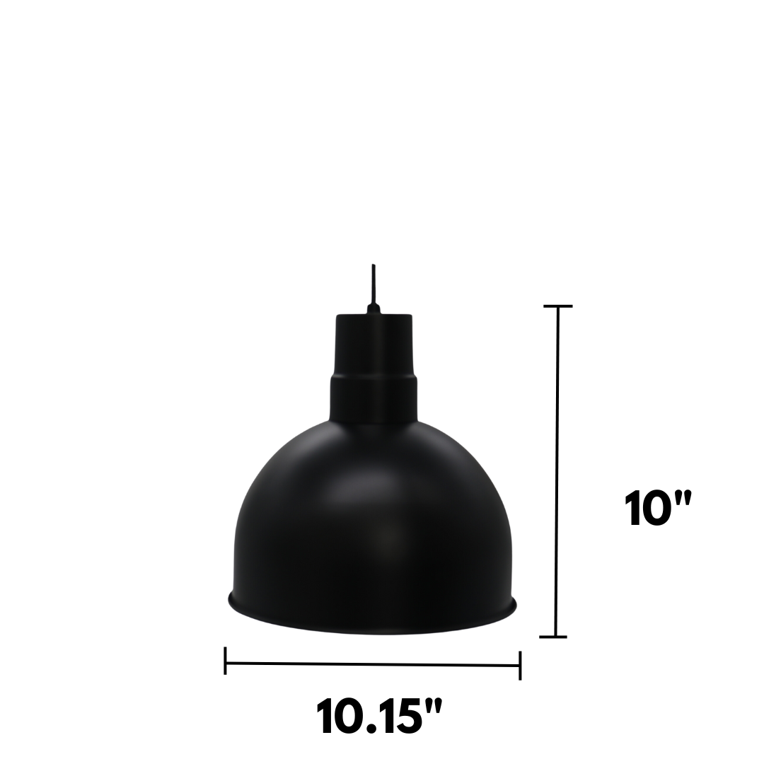 1-Light Dome Pendant - MB/WH