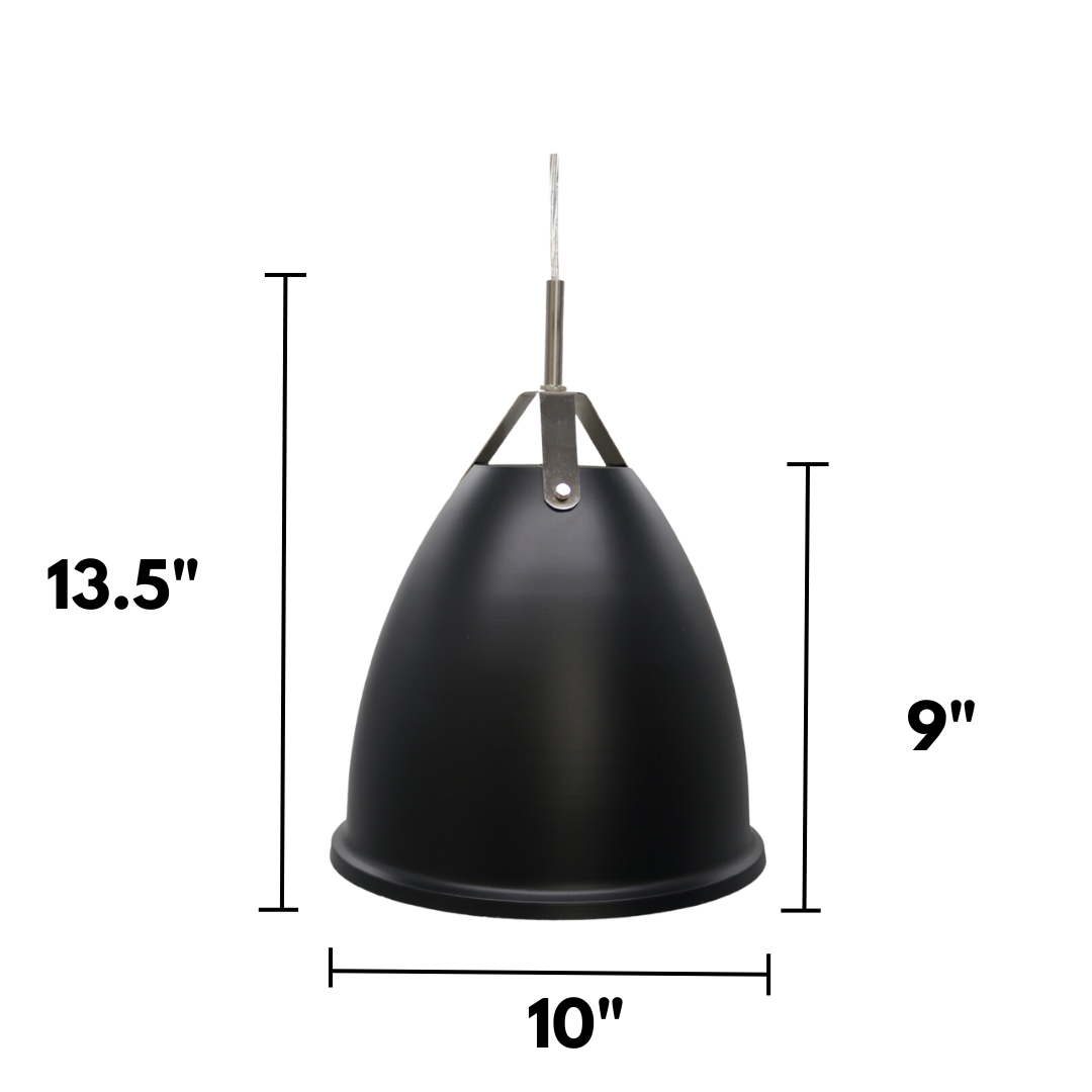 1-Light Mini Pendant - SV Cord - BLK