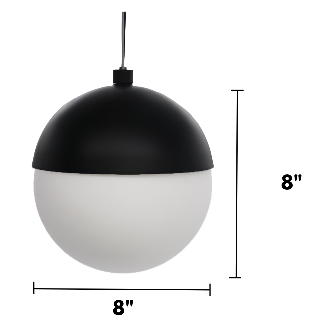 1-Light Globe Pendant - Opal Glass - MB
