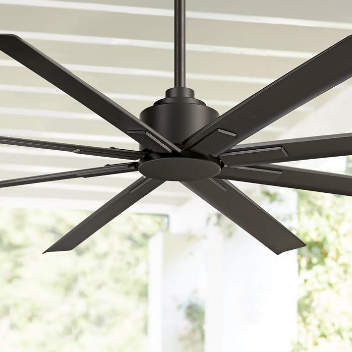 MinkaAire Xtreme H2O 65″ Ceiling Fan — Coal Finish, 8 Blades, DC Motor, Remote Control Included - Contemporary Indoor Fans