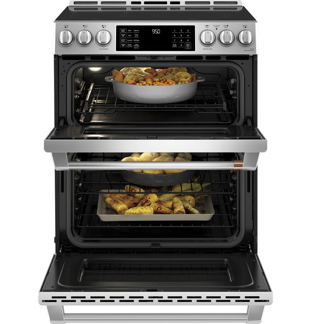 Café 30 in. 5 Element Slide-In Double Oven Induction Range in Stainless Steel with Convection Cooking [LOCAL PICKUP ONLY]