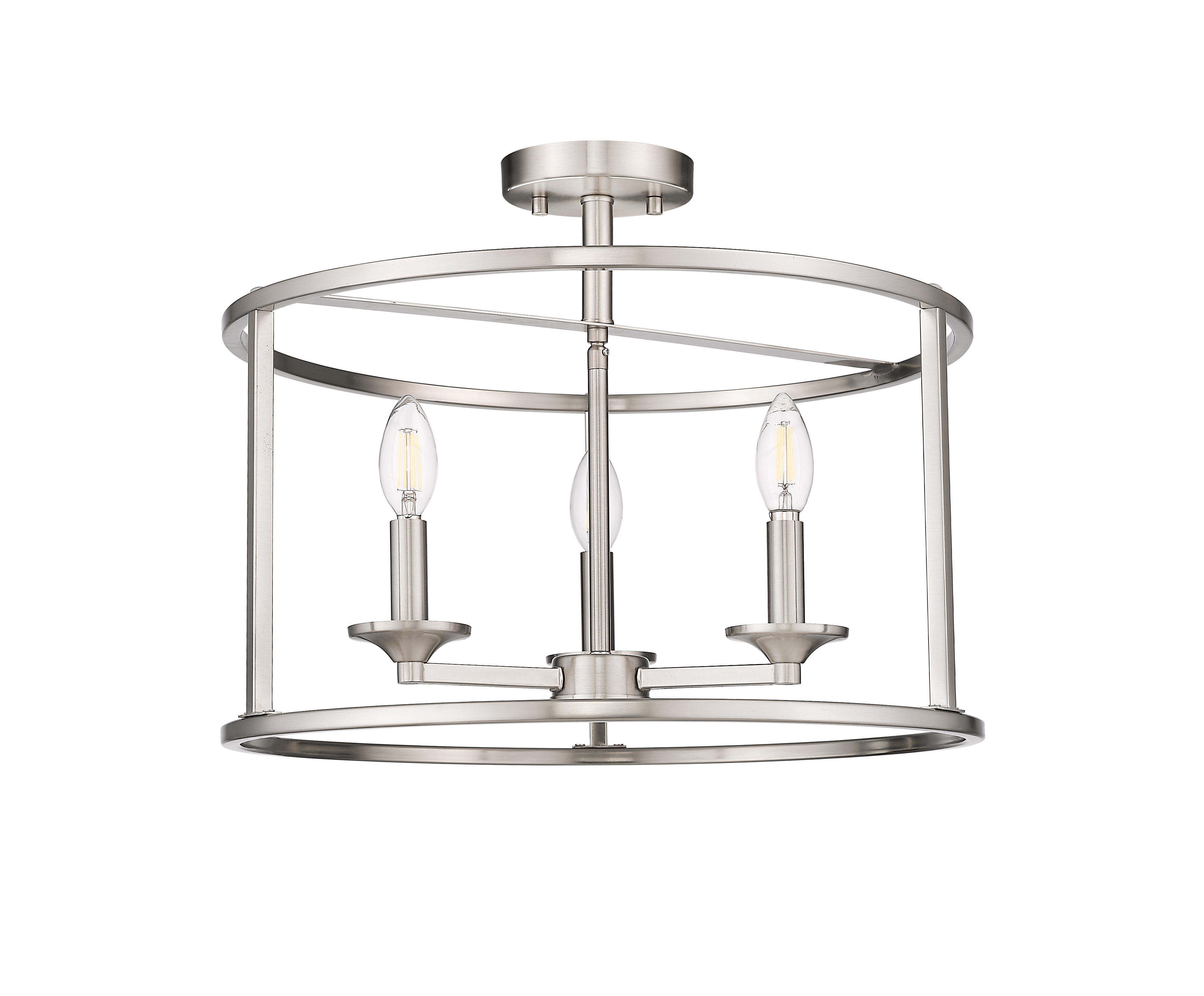 Alfred 3-Light Round Open Semi-Flush Mount - Versatile Ceiling Mounts