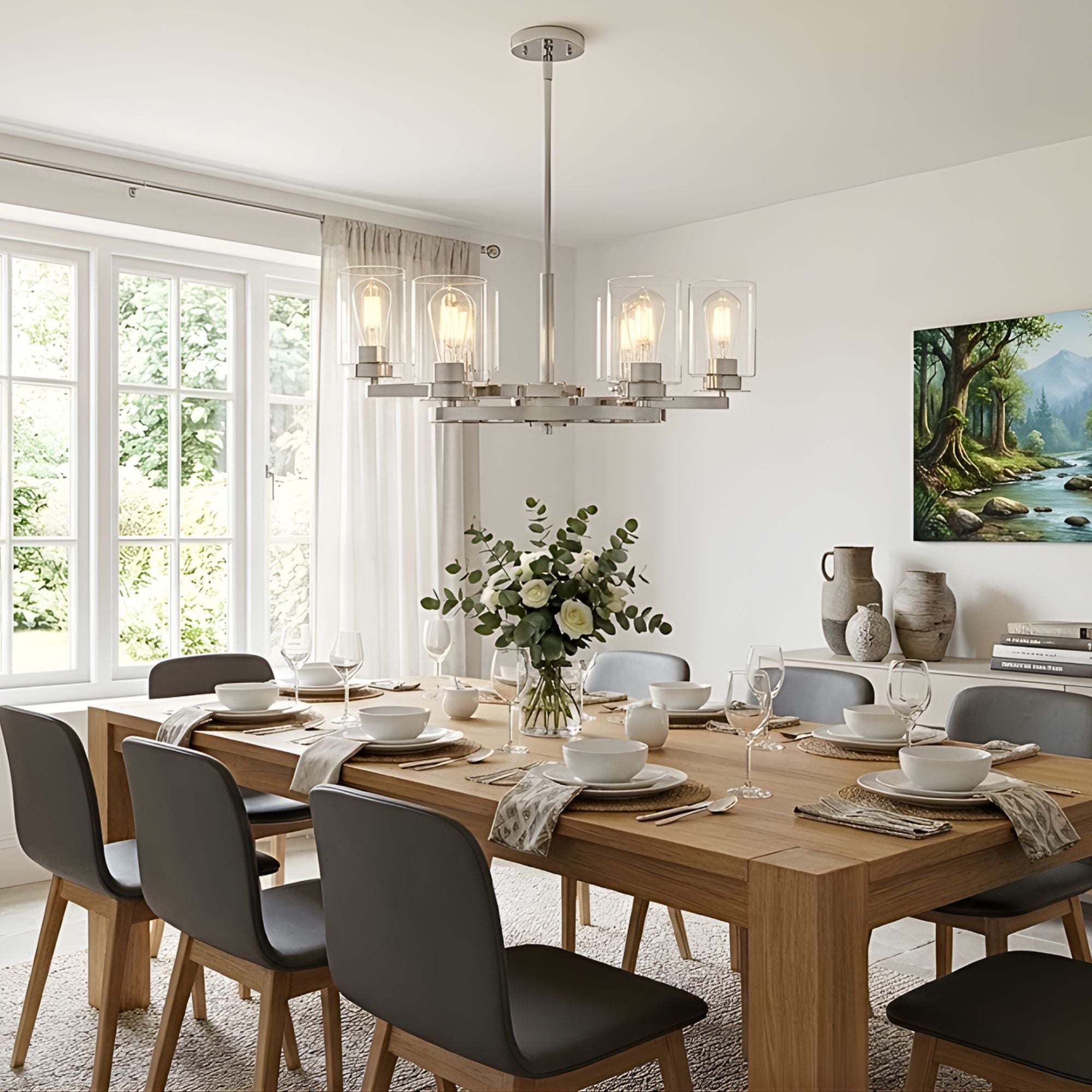 Jonna 6-Light Chandelier - Chrome - Stylish Chandeliers