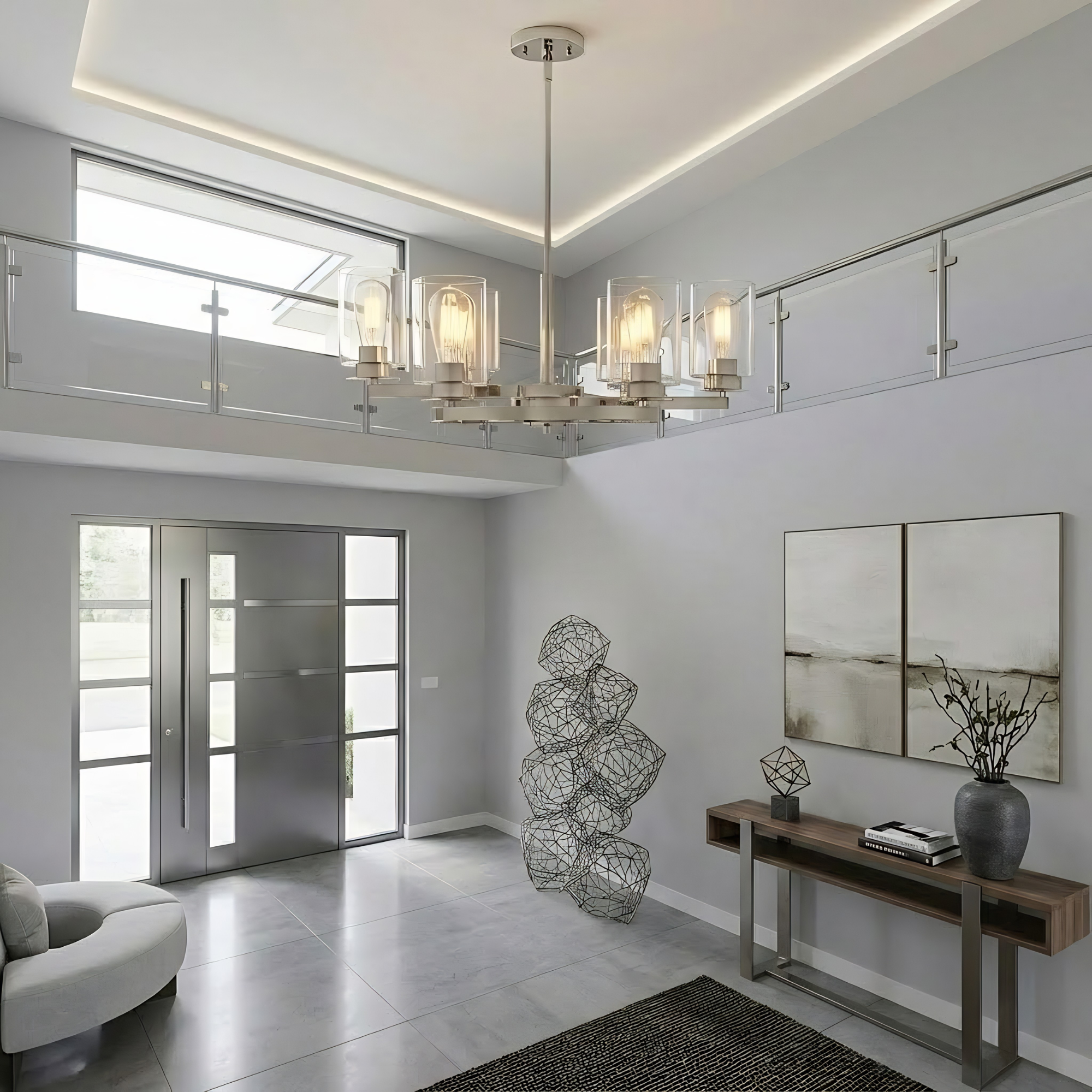 Jonna 6-Light Chandelier - Chrome - Stylish Chandeliers