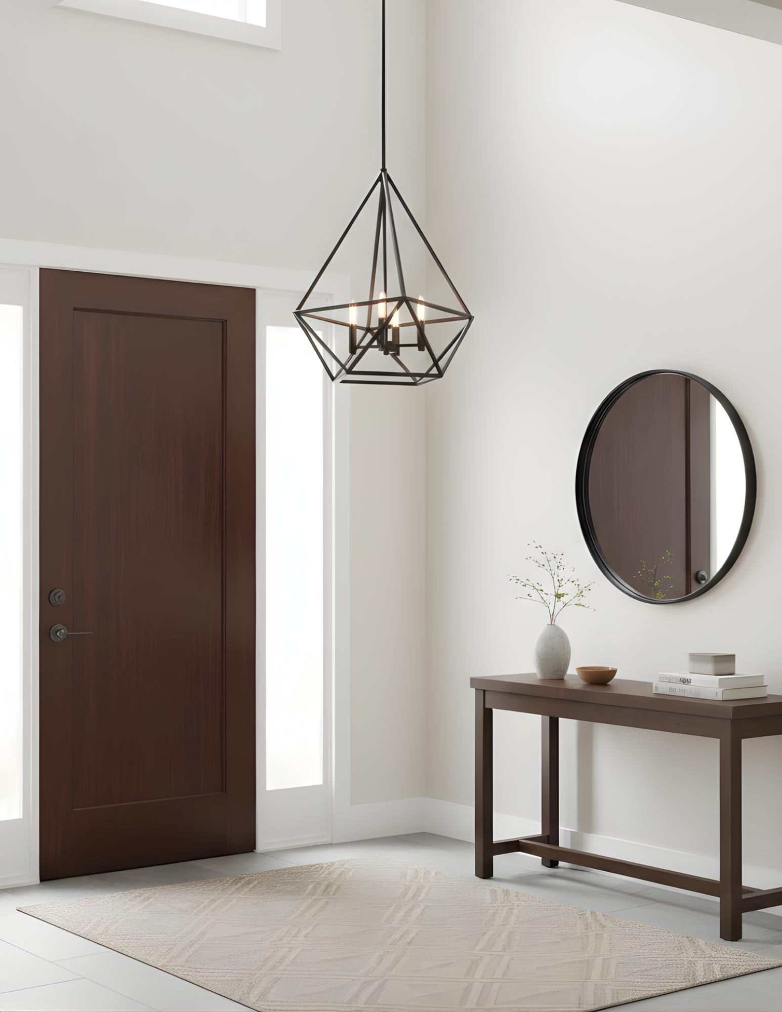 Vega 4-Light Cage Pendant - Matte Black - Elegant Pendants