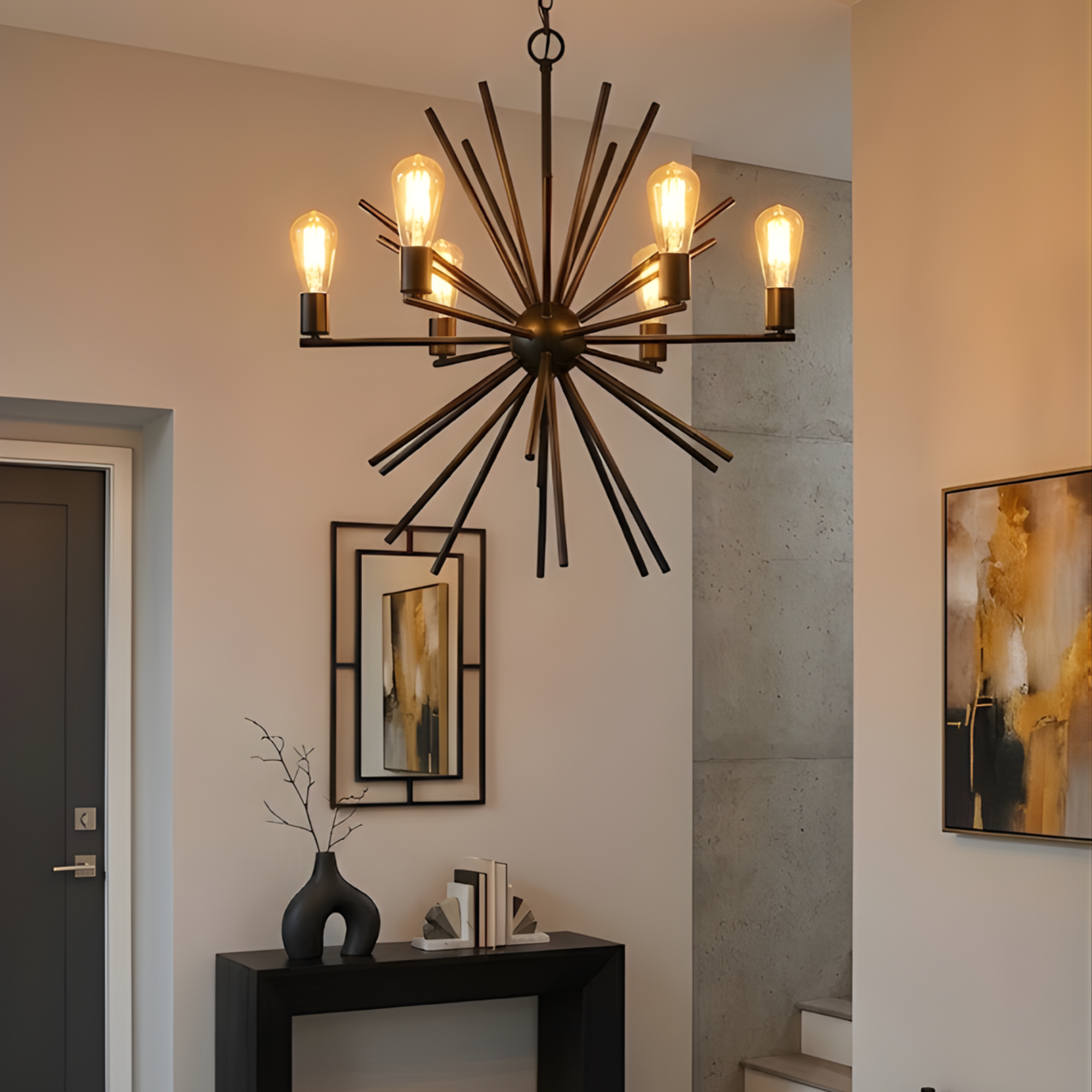 Zara 6-Light Chandelier - Versatile Chandeliers in Matte Black
