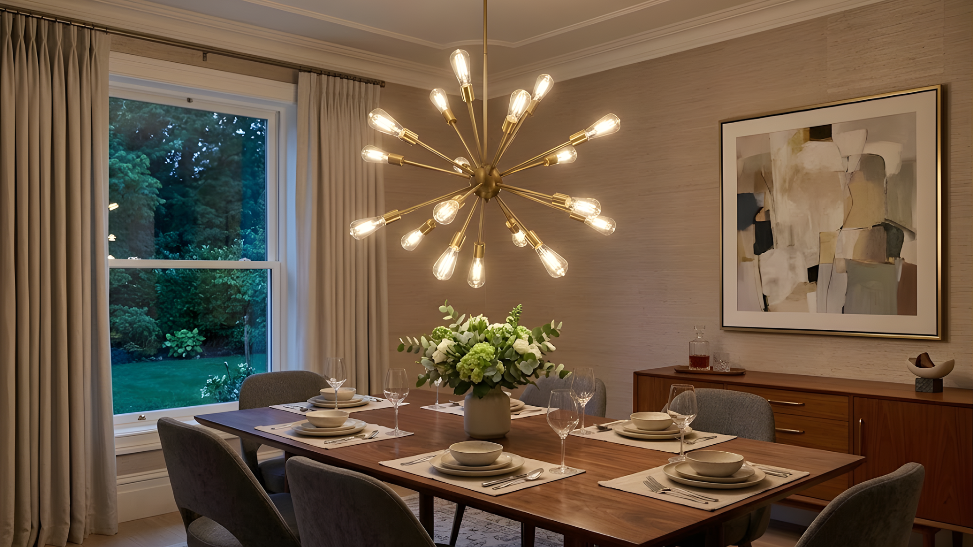 18-Light Odyssey Chandelier - Brushed Brass
