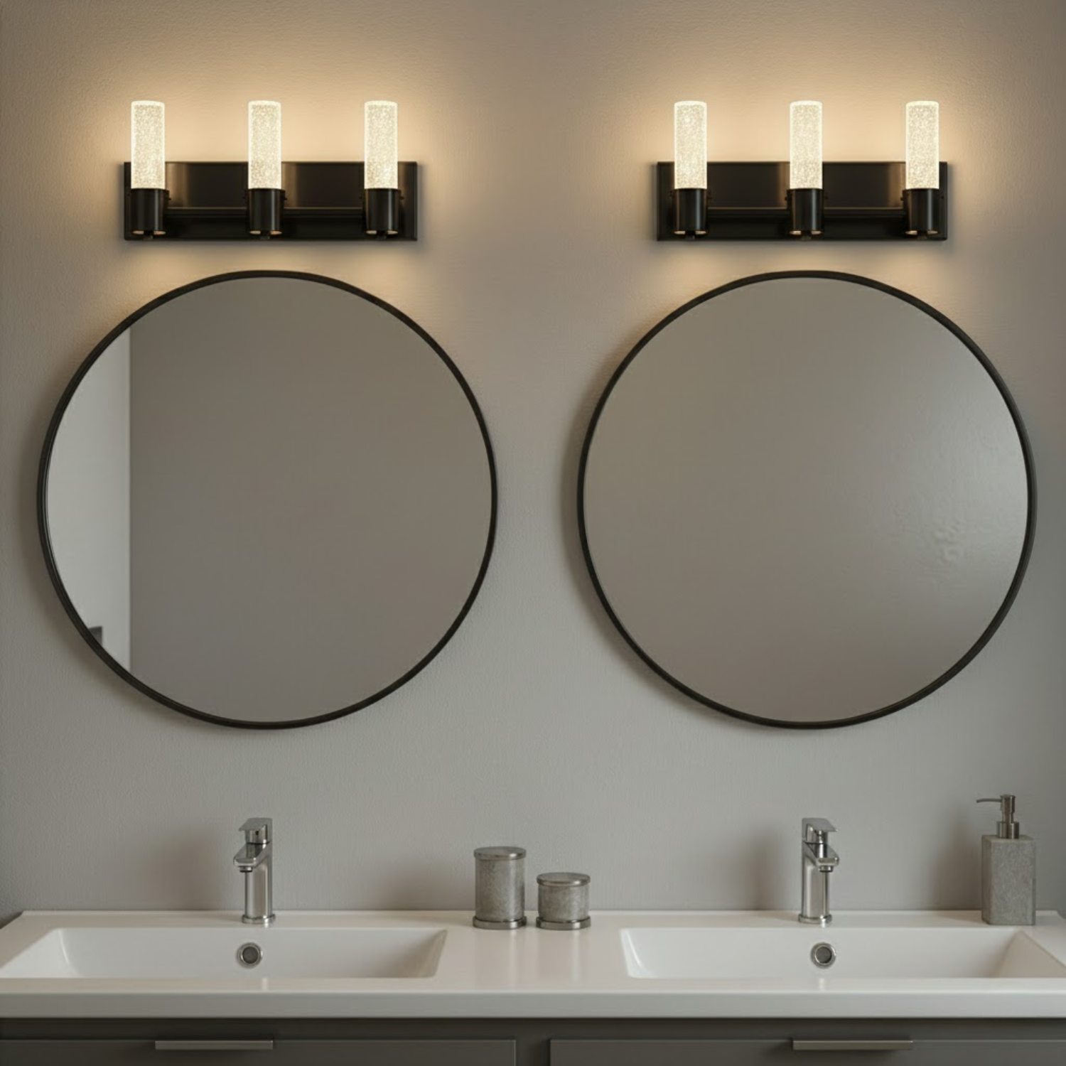 Soffi LED Rectangle Vanity Seeded Glass 15W 4000K - Classic Vanities