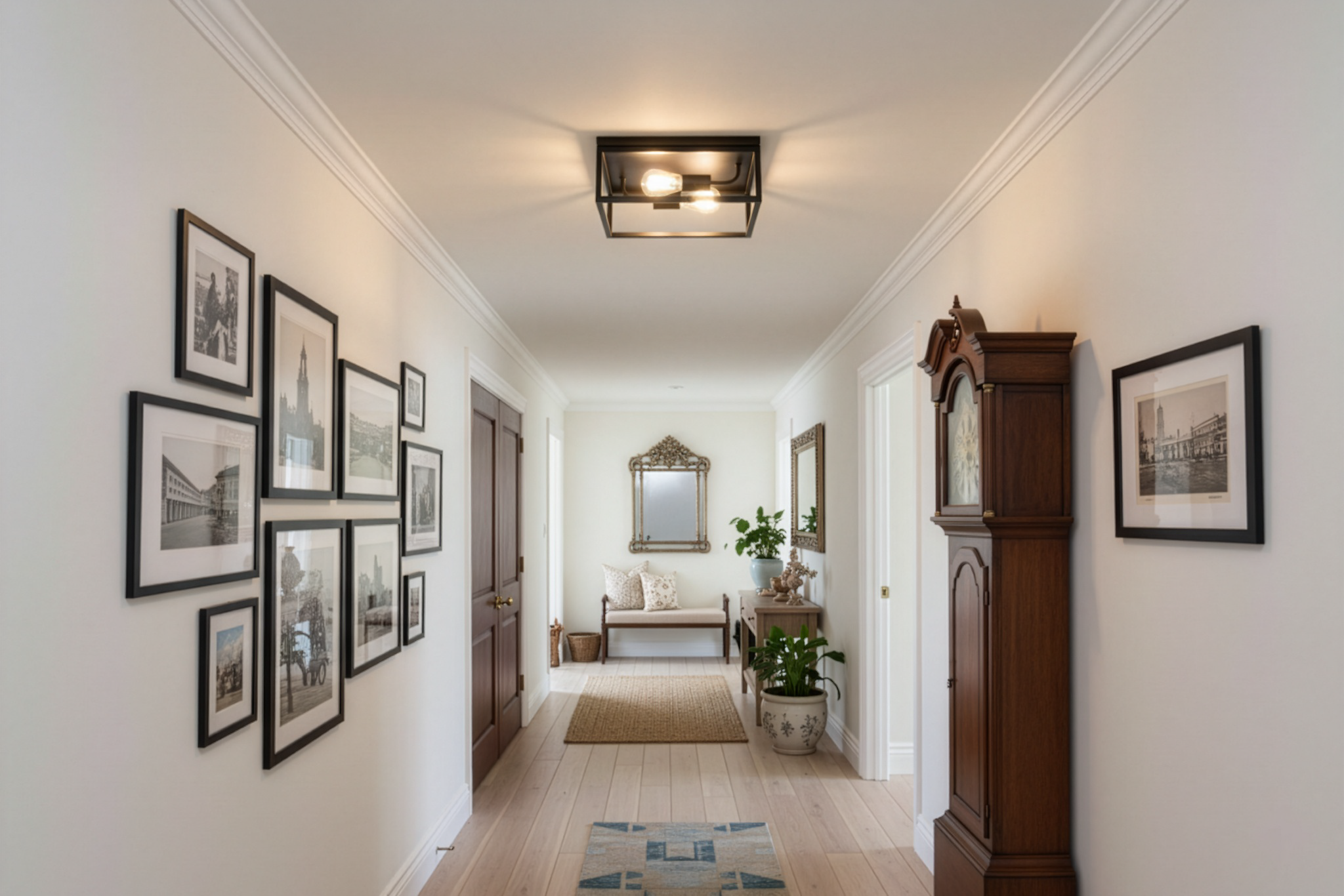 Vincent 2-Light Open Square Ceiling Mount - Functional Ceiling Mounts in Matte Black