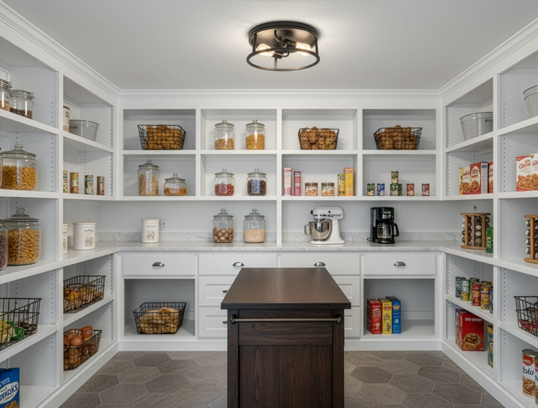 Edward 2-Light Round Open Ceiling Mount - Minimalist Ceiling Mounts in Matte Black