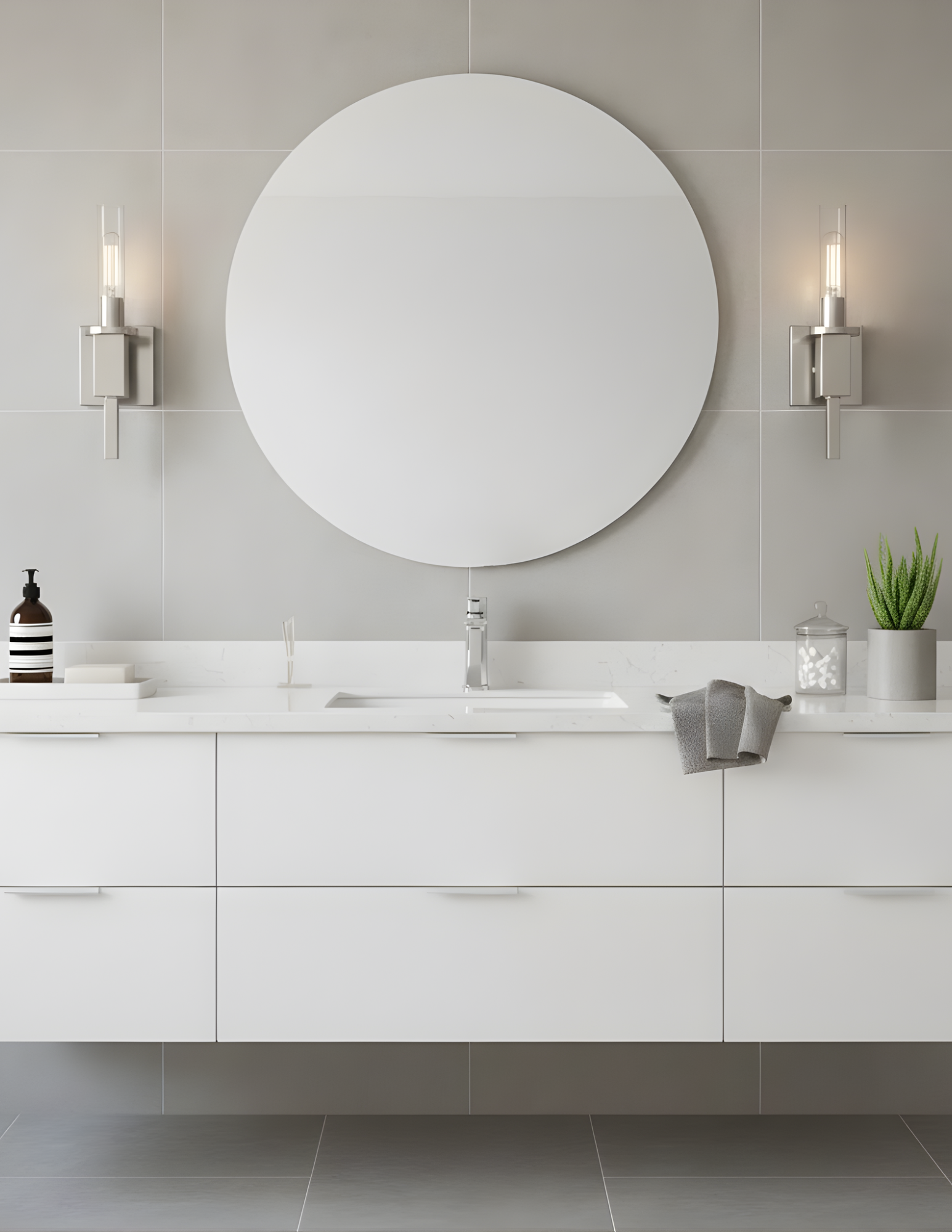 Roma 1-Light Clear Tube Glass Sconce T10 8.5W LED 4K Lamps Included - High-Design Wall Sconces