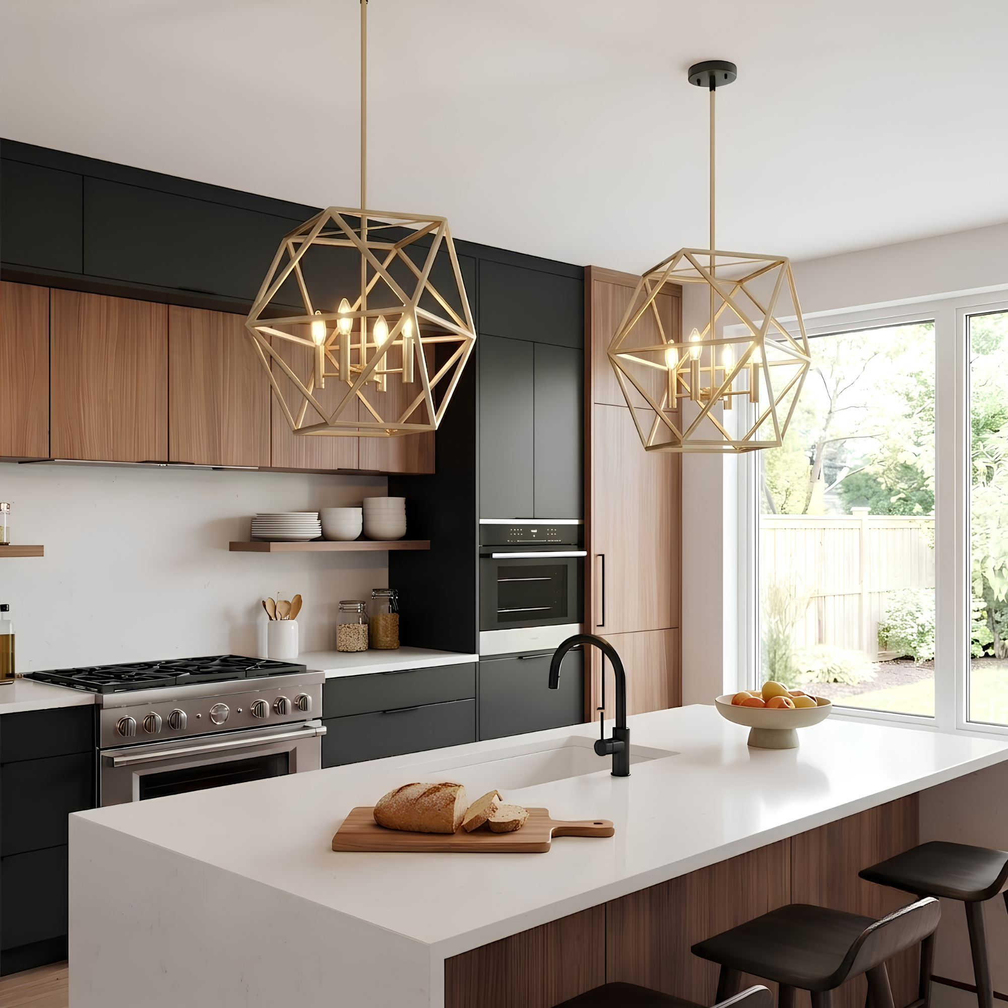 Solano 4-Light 20" Geometric Pendant - Refined Pendants