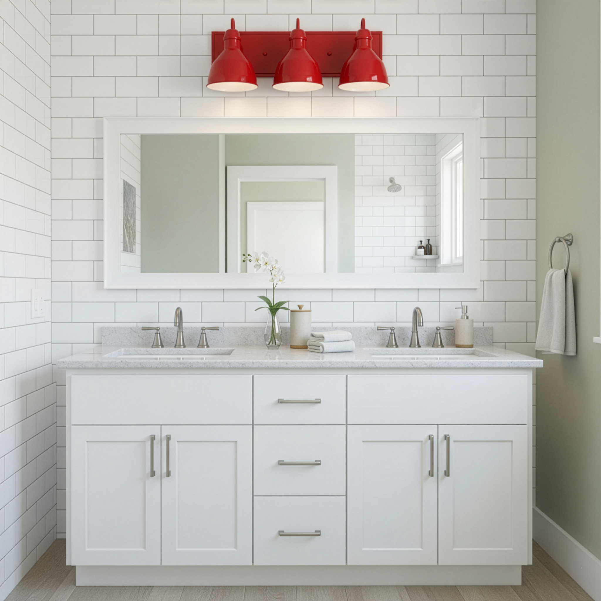 Vivio Gia 3-Light Vanity - Glossy Red