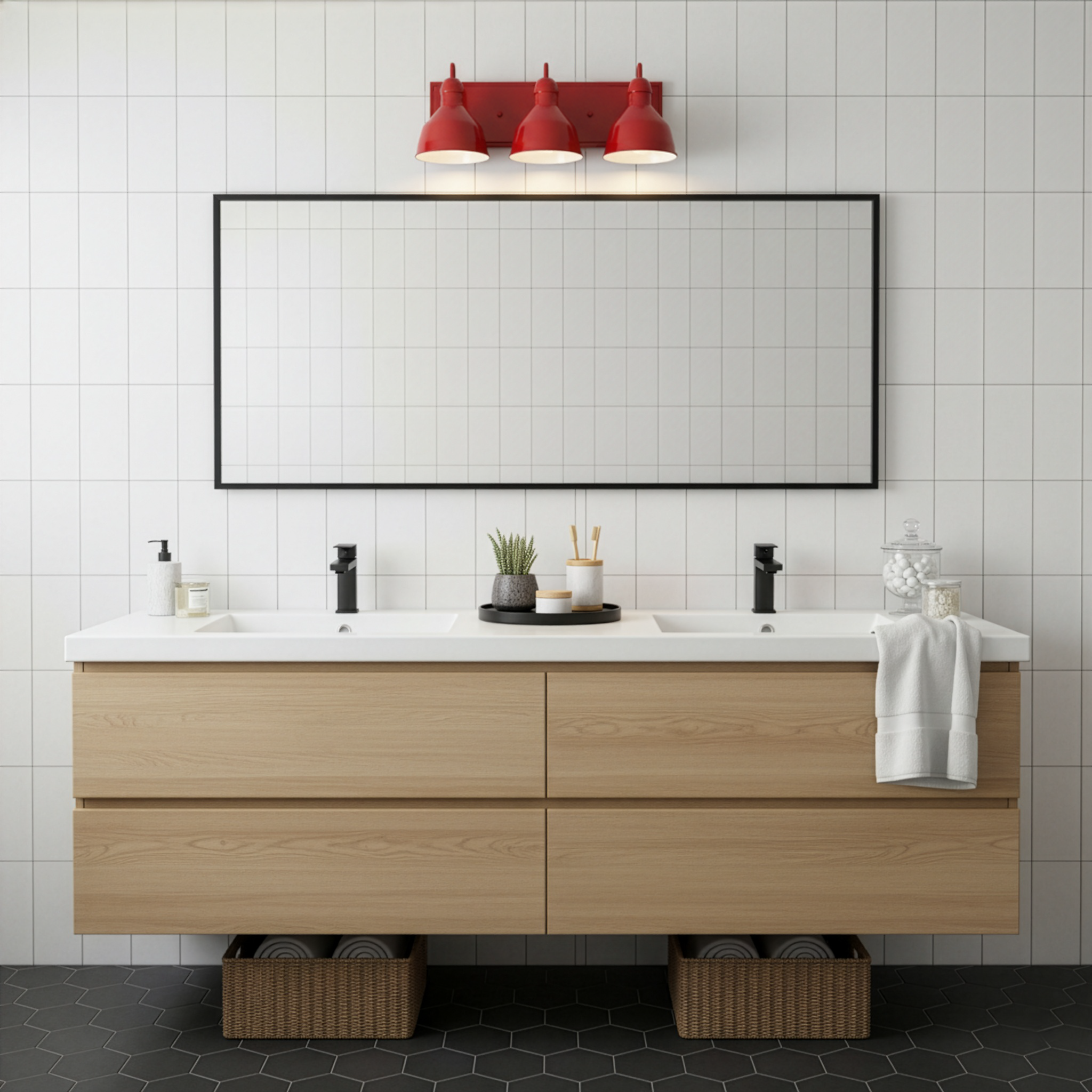 Vivio Gia 3-Light Vanity - Glossy Red