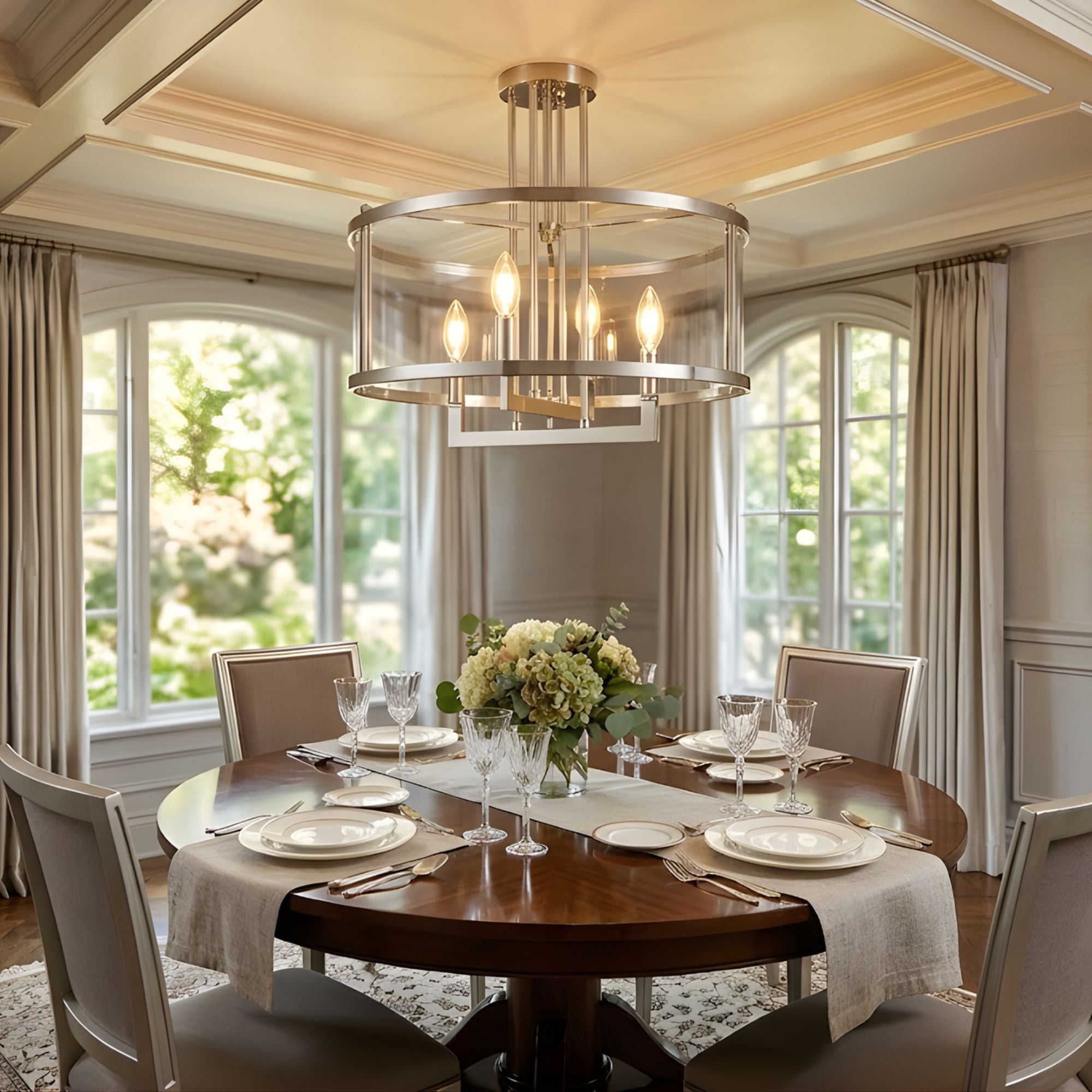 Ravenna 4-Light Semi Flush Mount - Contemporary Ceiling Mounts