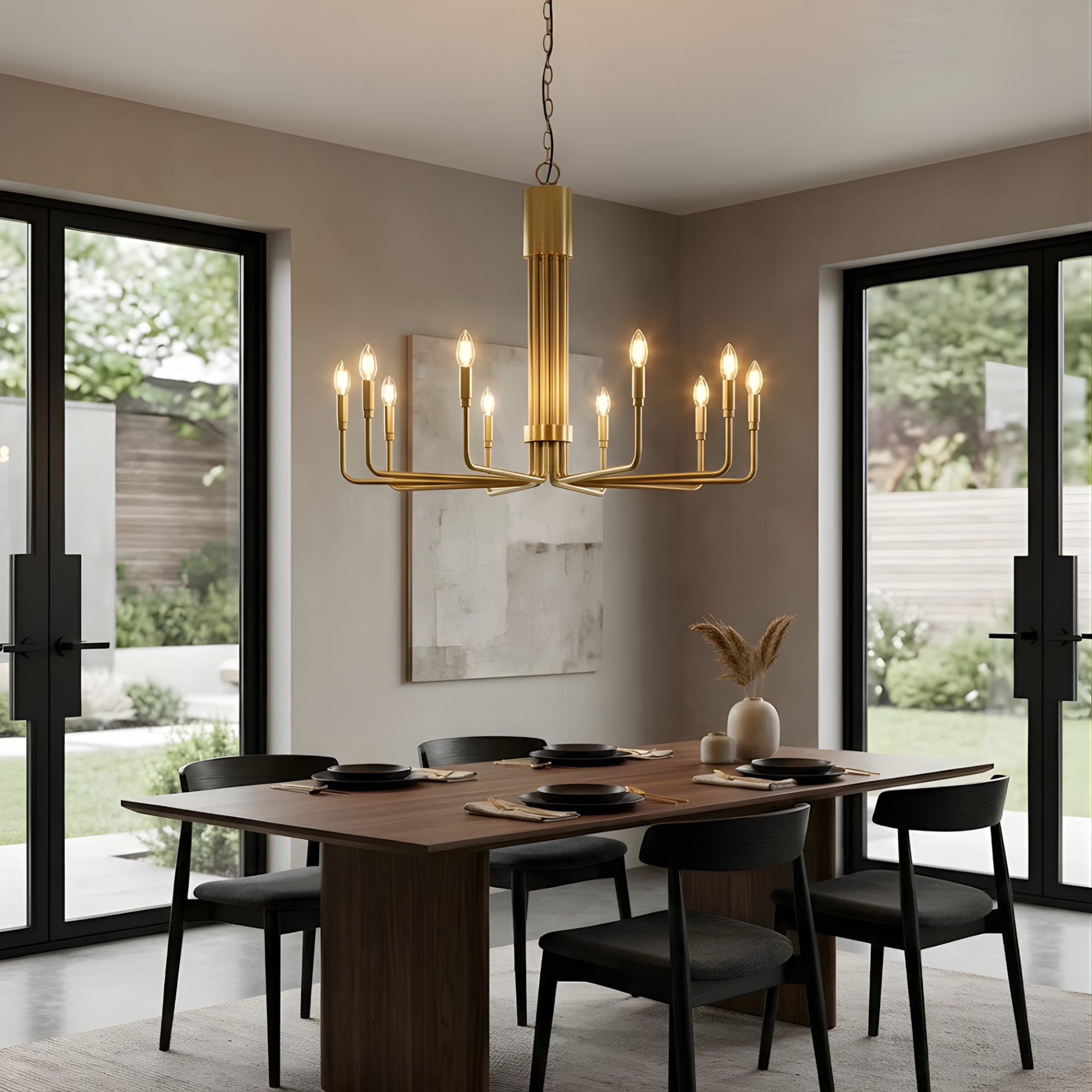 chandelierデスク Alph 10-Light Flat Bottom Chandelier(E12) - Classic Chandeliers
