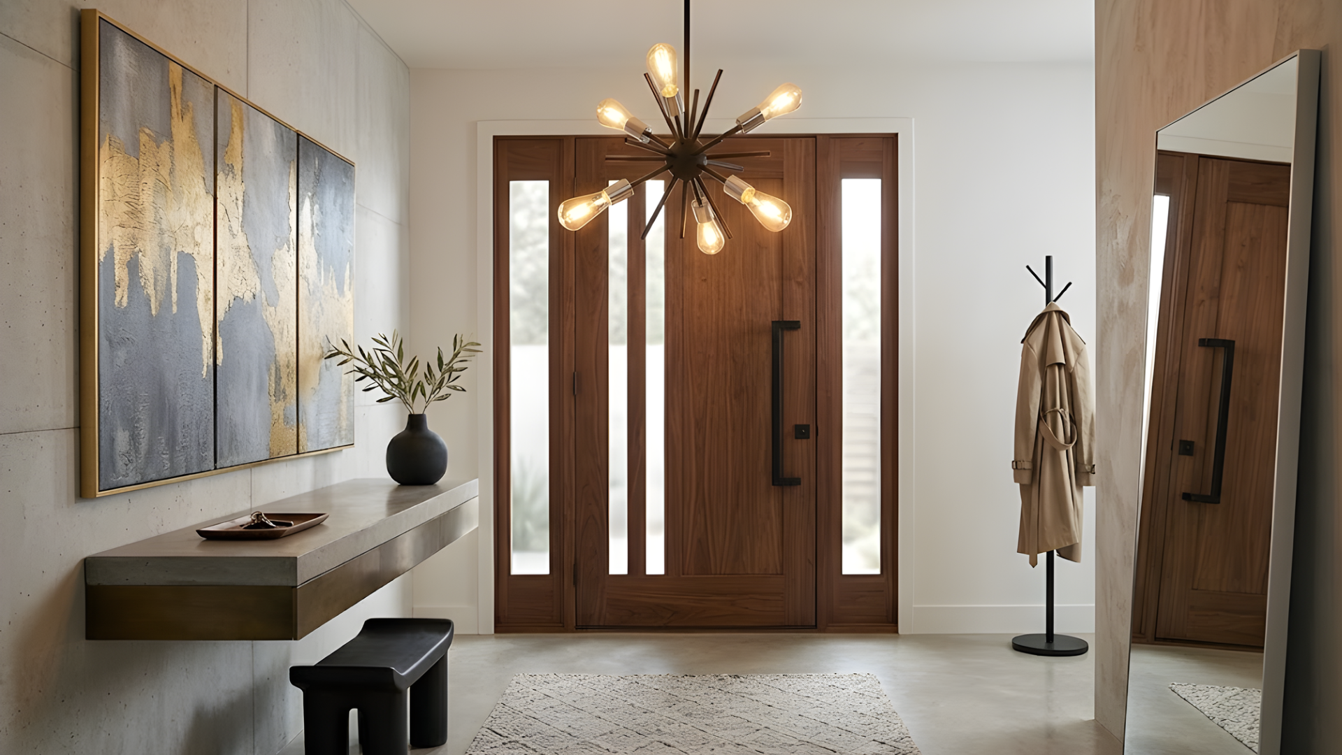 Sputnik 6-Ligth 14" Chandelier with Sockets - Classic Chandeliers in Matte Black / Brushed Nickel