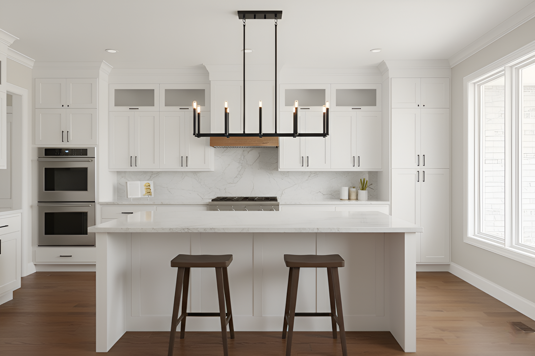 Kosi 10-Light Candelabra Island Pendant - Eye-Catching Pendants in Matte Black