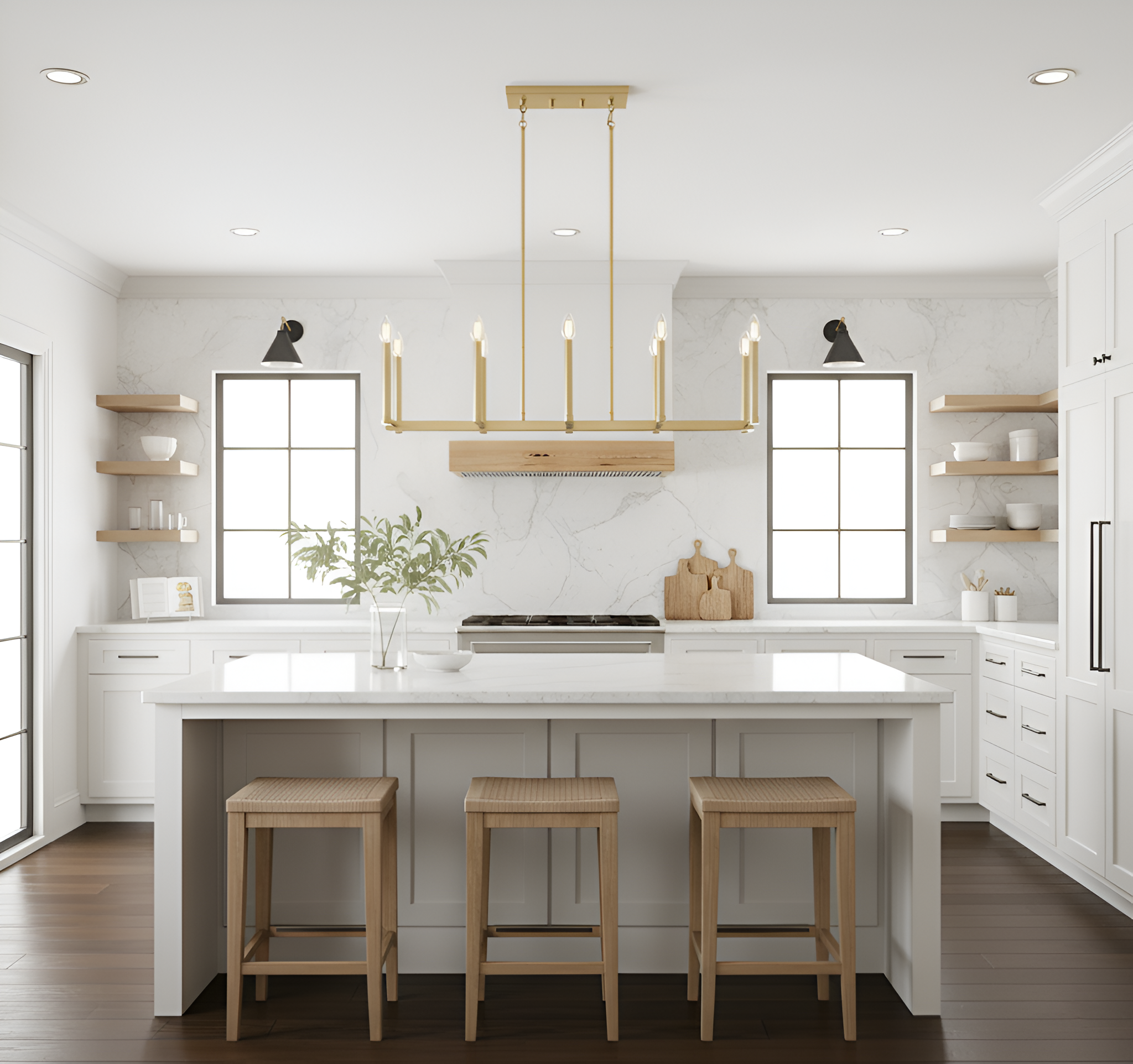 Kosi 10-Light Candelabra Island Pendant - High-Design Pendants in Champagne Gold