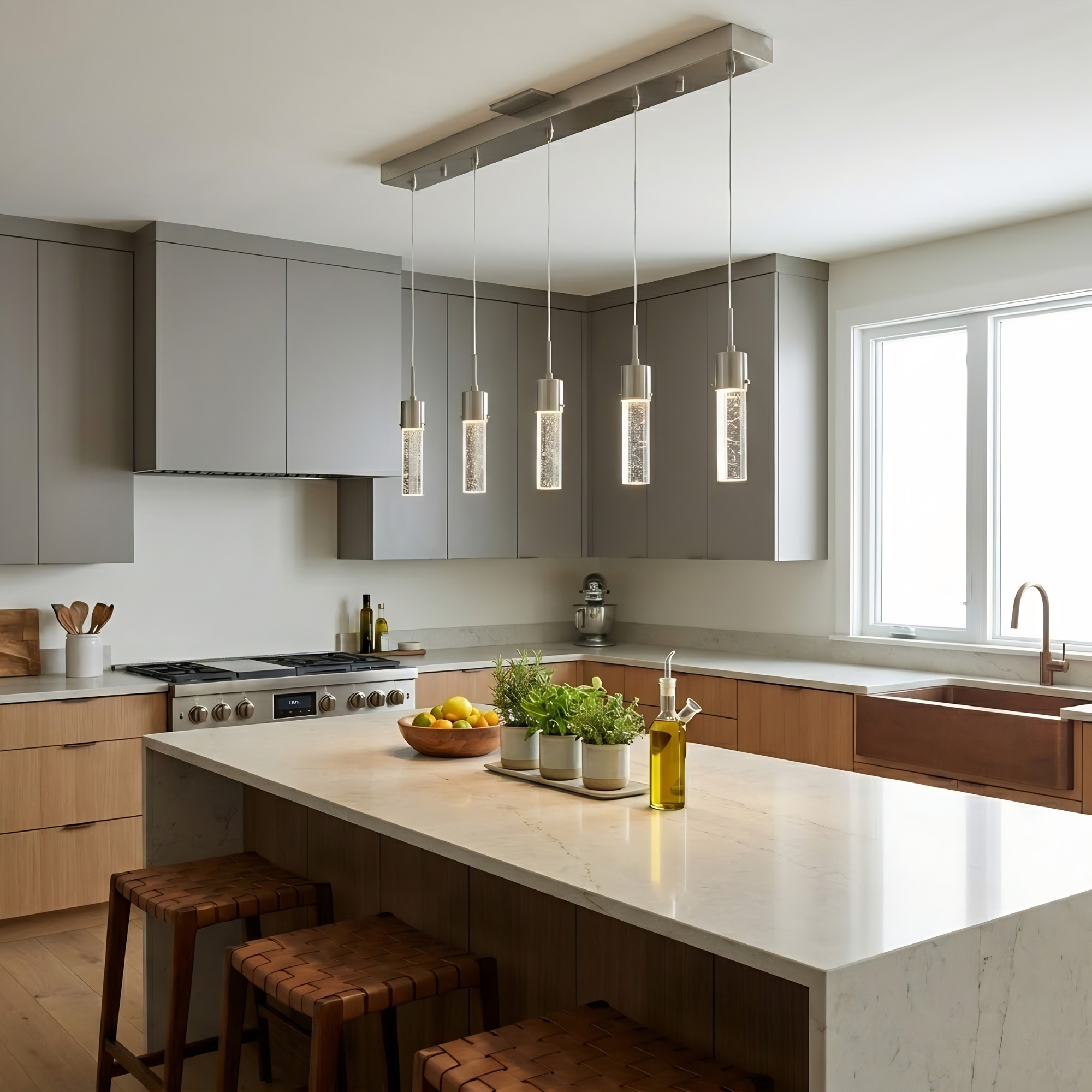 Soffi 5-Light Linear Pendant - Elegant Pendants