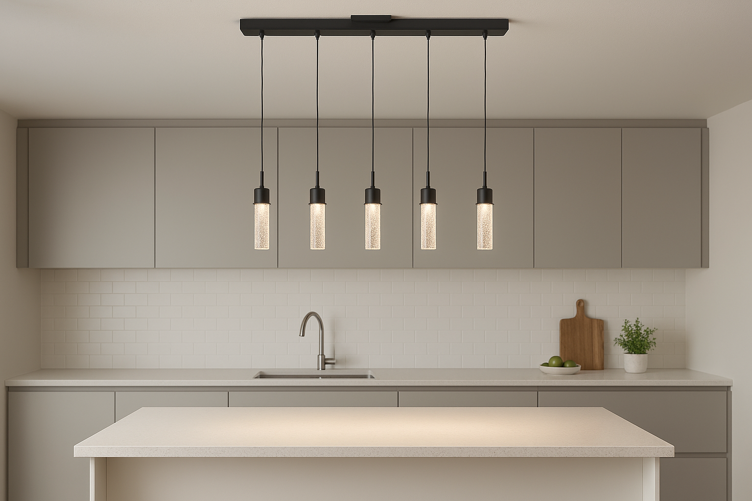 Soffi 5-Light Linear Pendant - Elegant Pendants