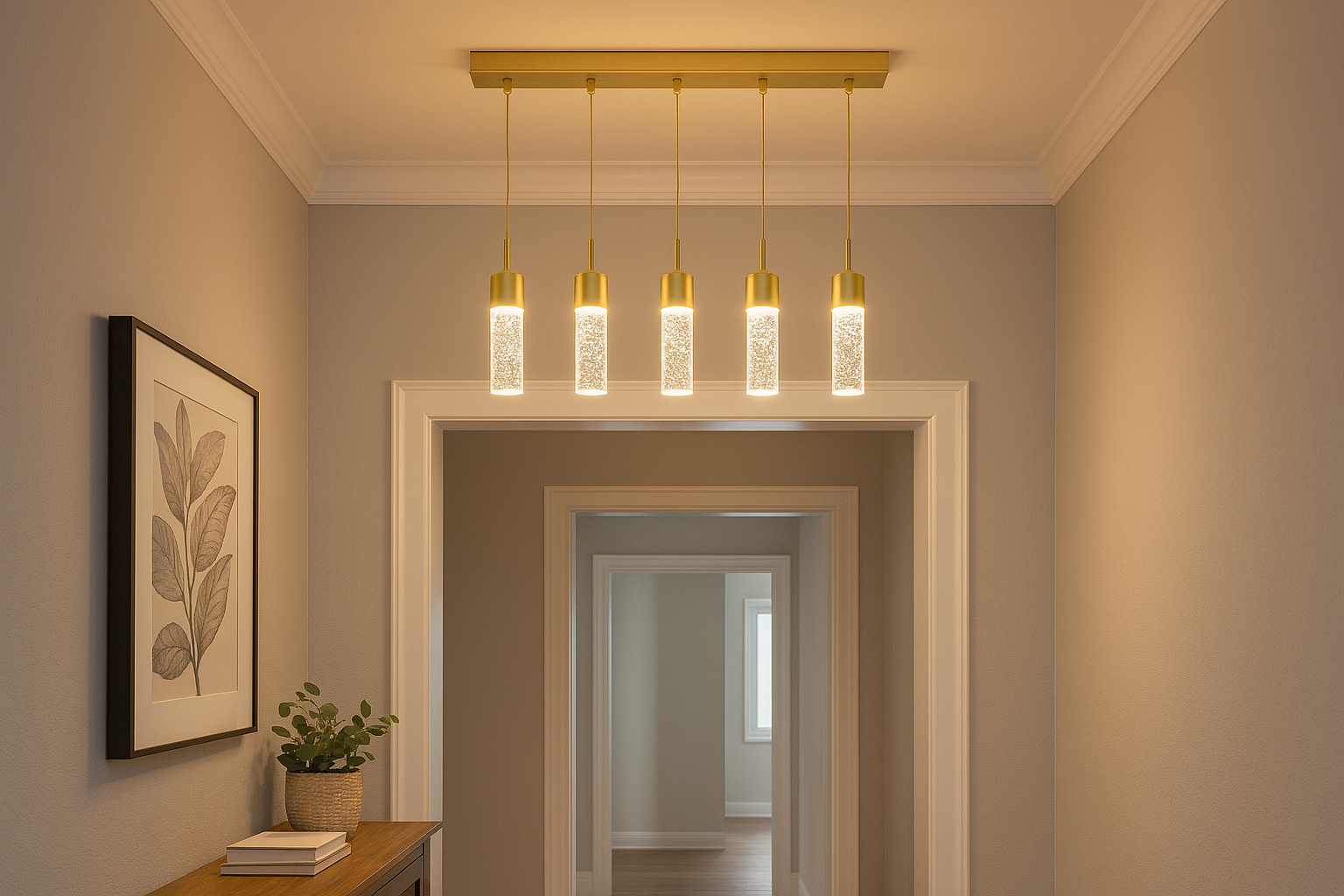 Soffi 5-Light Linear Pendant - Elegant Pendants