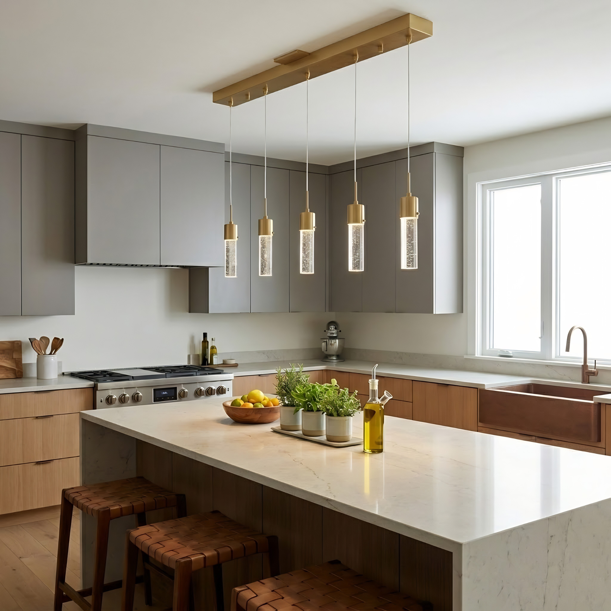Soffi 5-Light Linear Pendant - Elegant Pendants