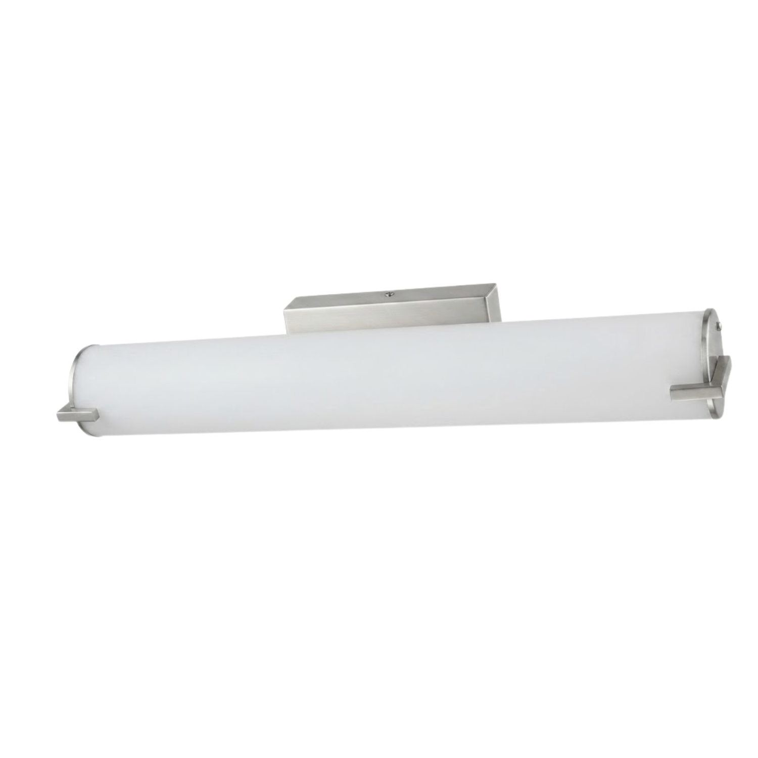 Special Order 24" LED Cylinder Vanity Light, 25W 4000K Dim Plastic Lens - Elegant Vanities in Brushed Nickel