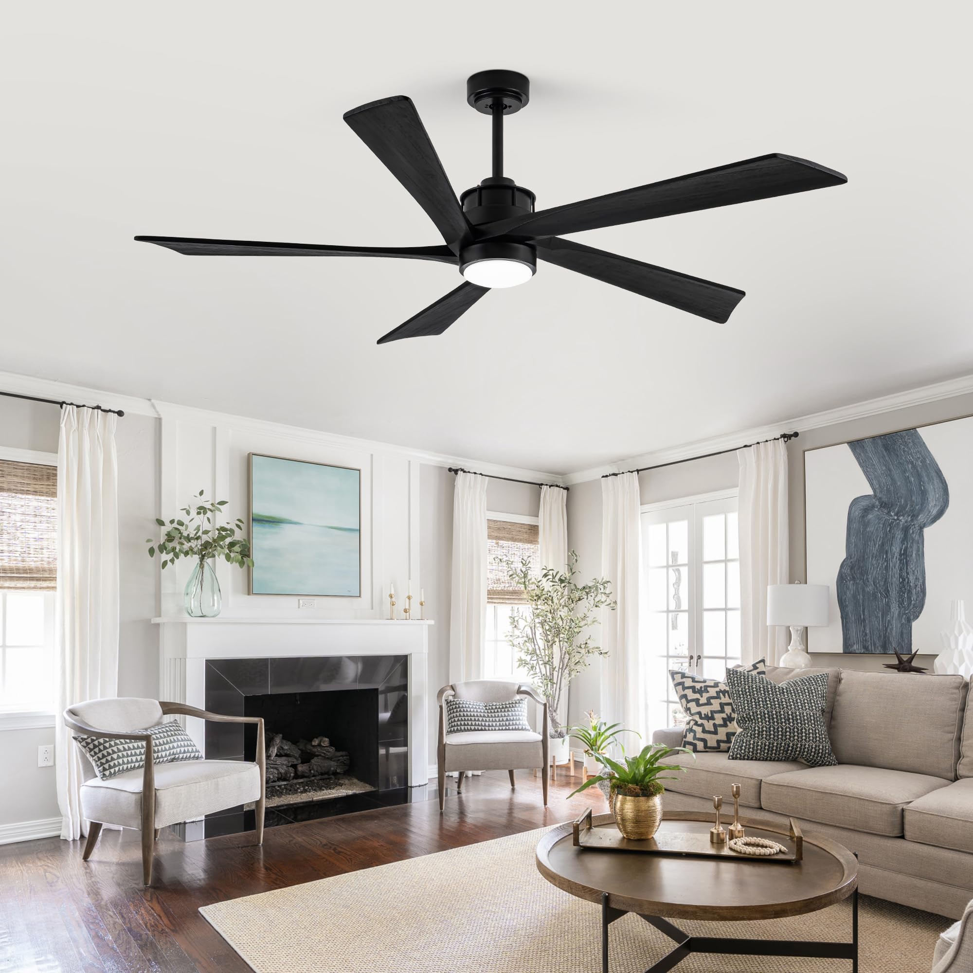 MinkaAire Sabot 52″ Ceiling Fan — Coal, Integrated LED & Remote Included