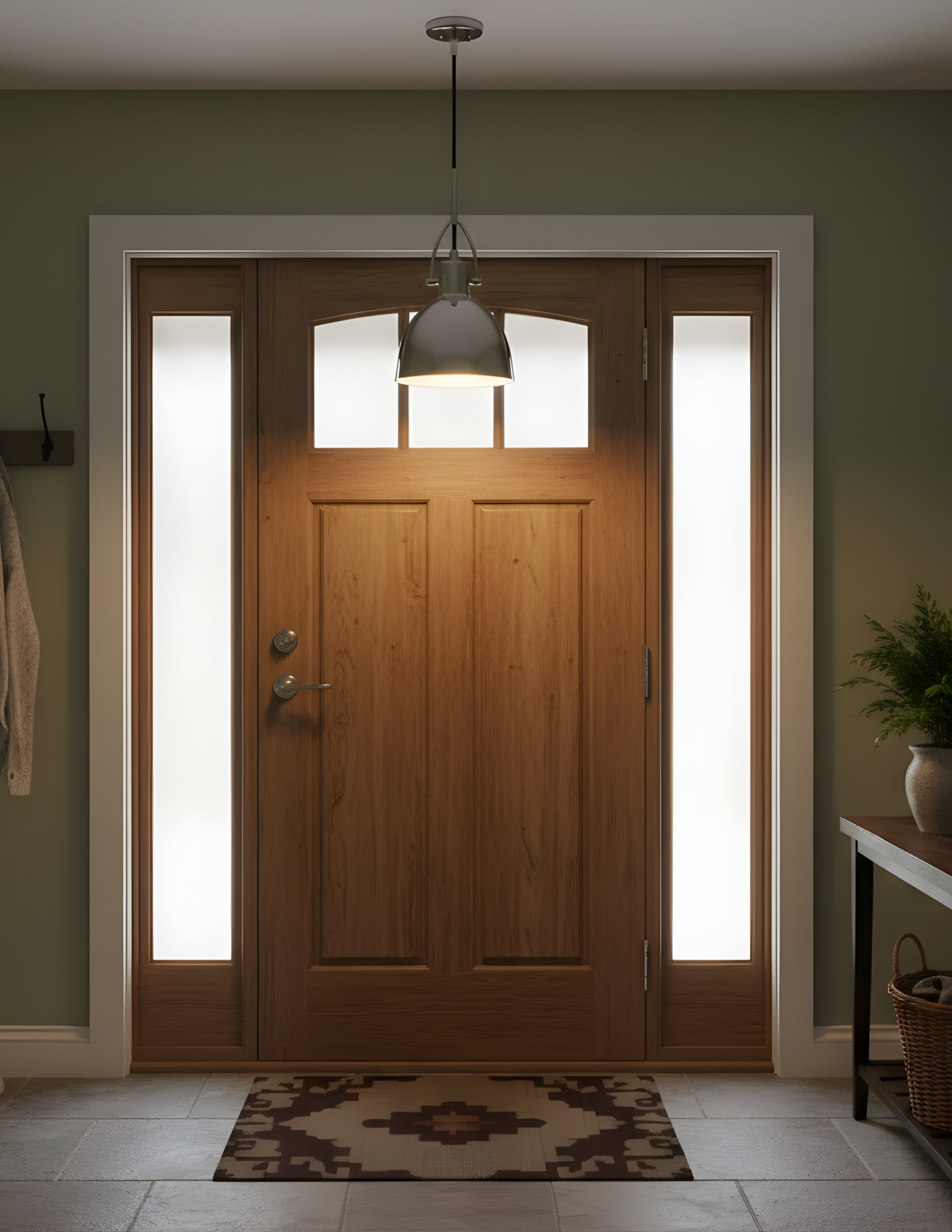 1-Light Dome Pendant - Silver Chrome - Architectural-Inspired Pendants