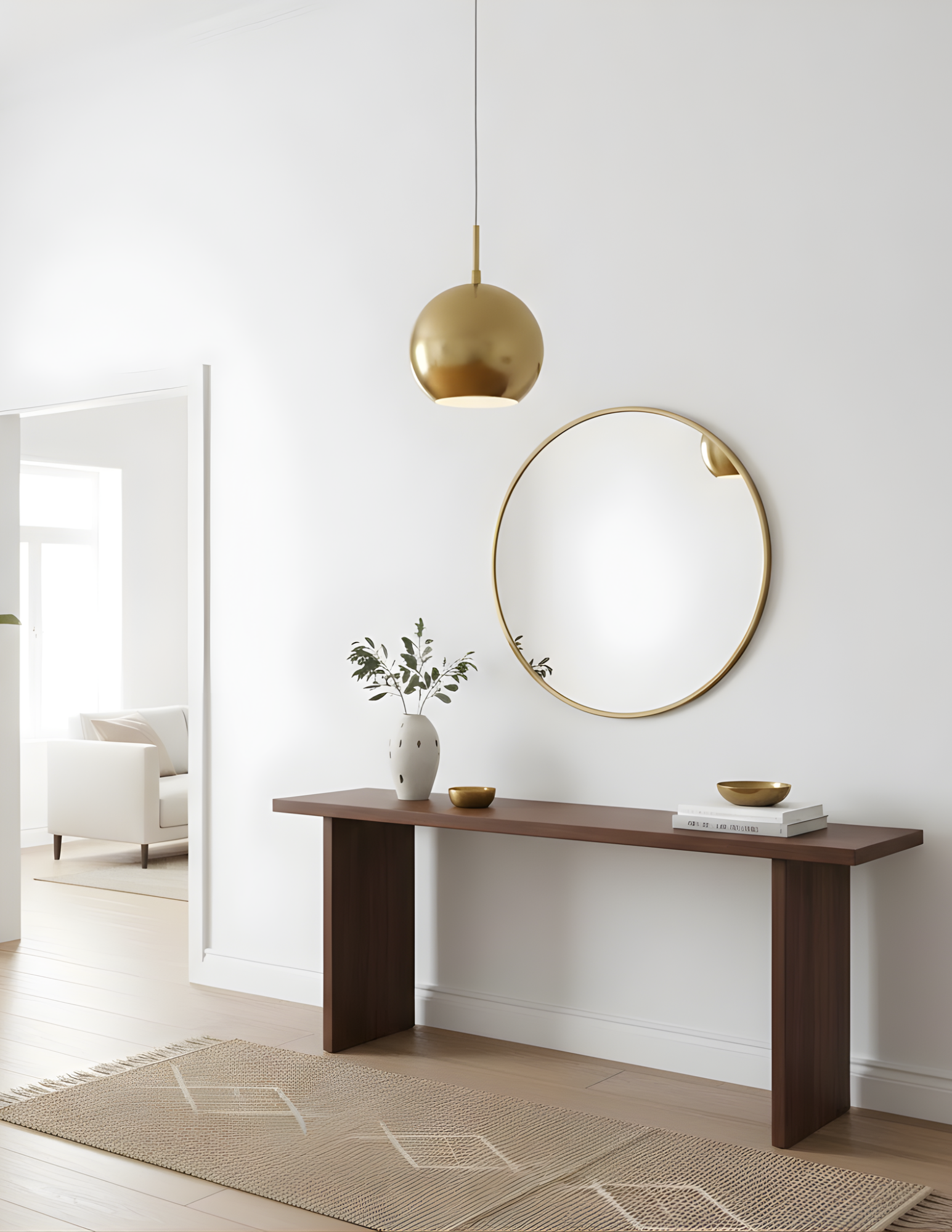 1-Light Globe Pendant - AB/GLD - Minimalist Pendants