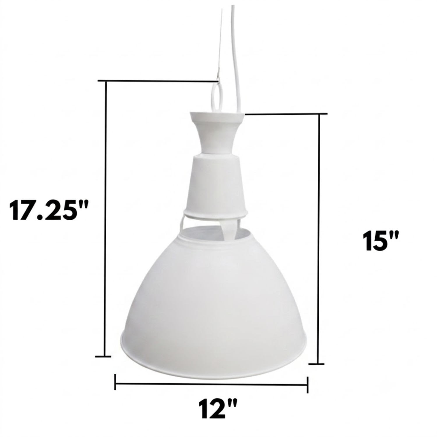 1-Light Dome Pendant - Clean-Line Pendants in White