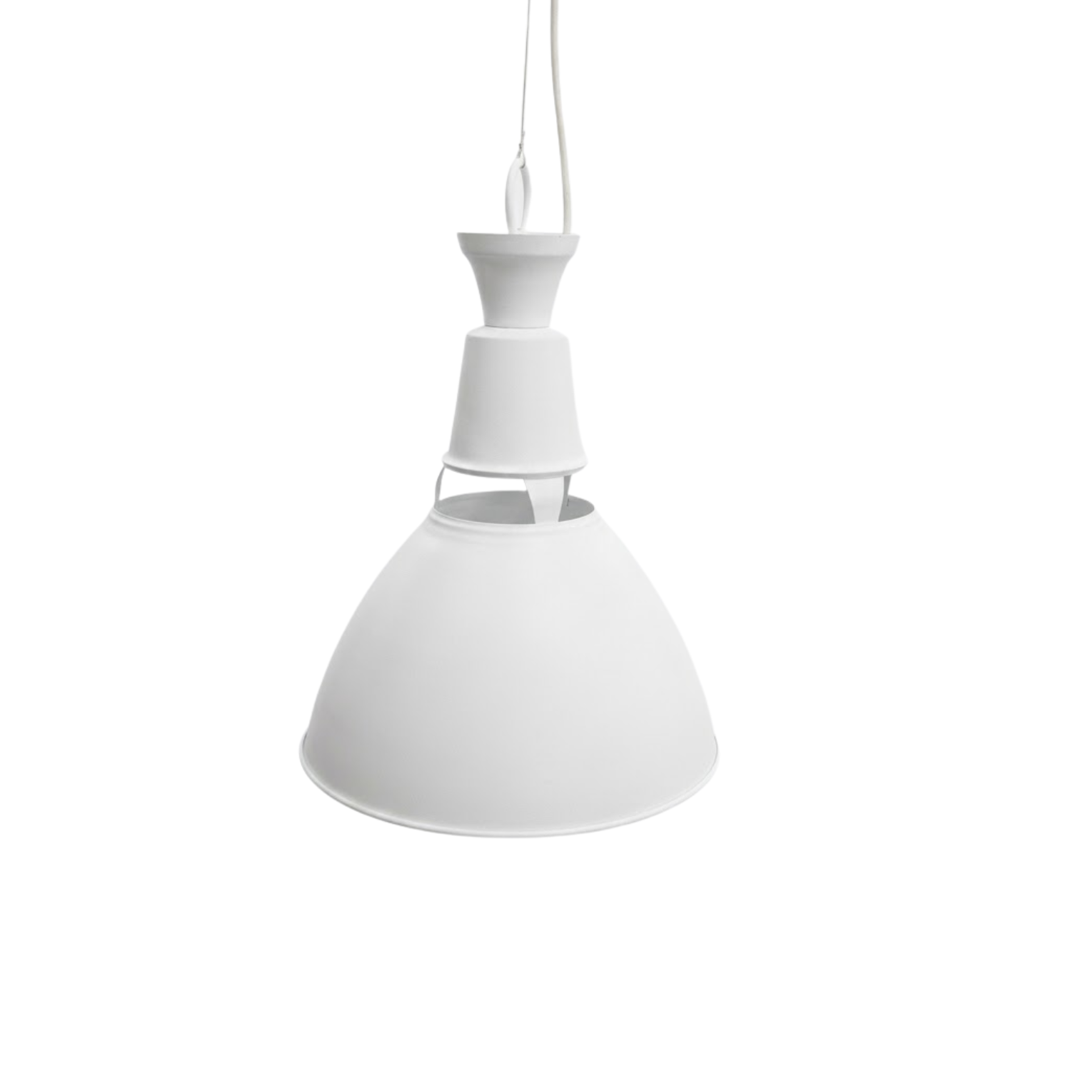 1-Light Dome Pendant - Clean-Line Pendants in White