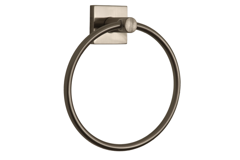 BH-20979-SN Satin Nickel Modern Towel Ring
