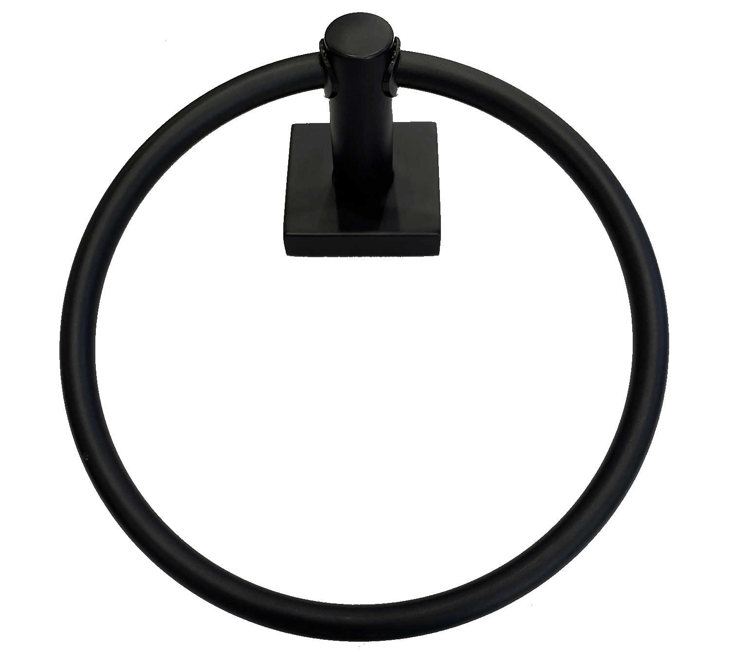 Modern Matte Black Towel Ring Holder