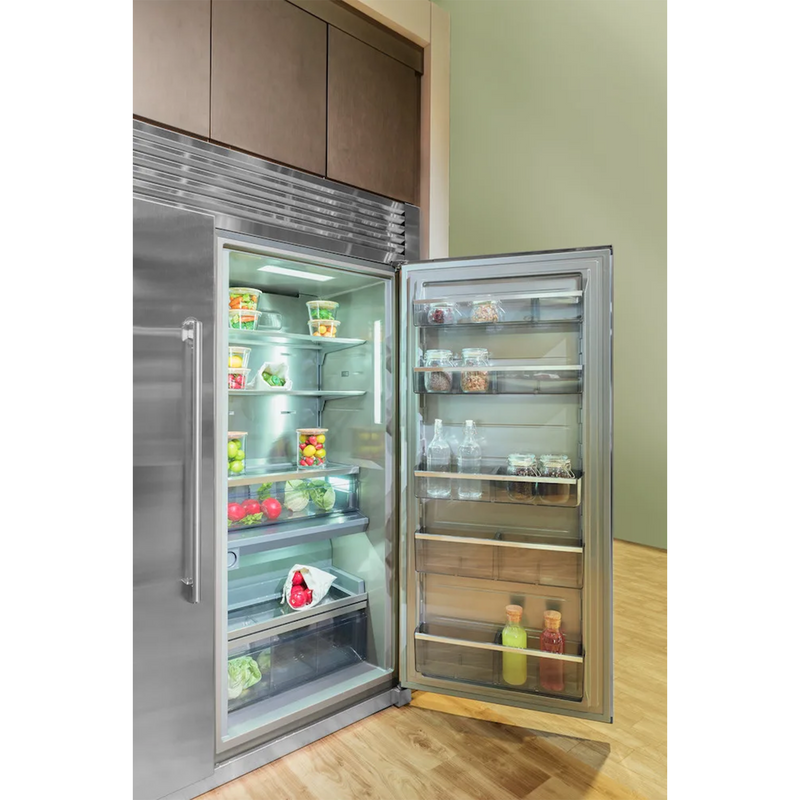 electrolux stainless steel refrigerator inside