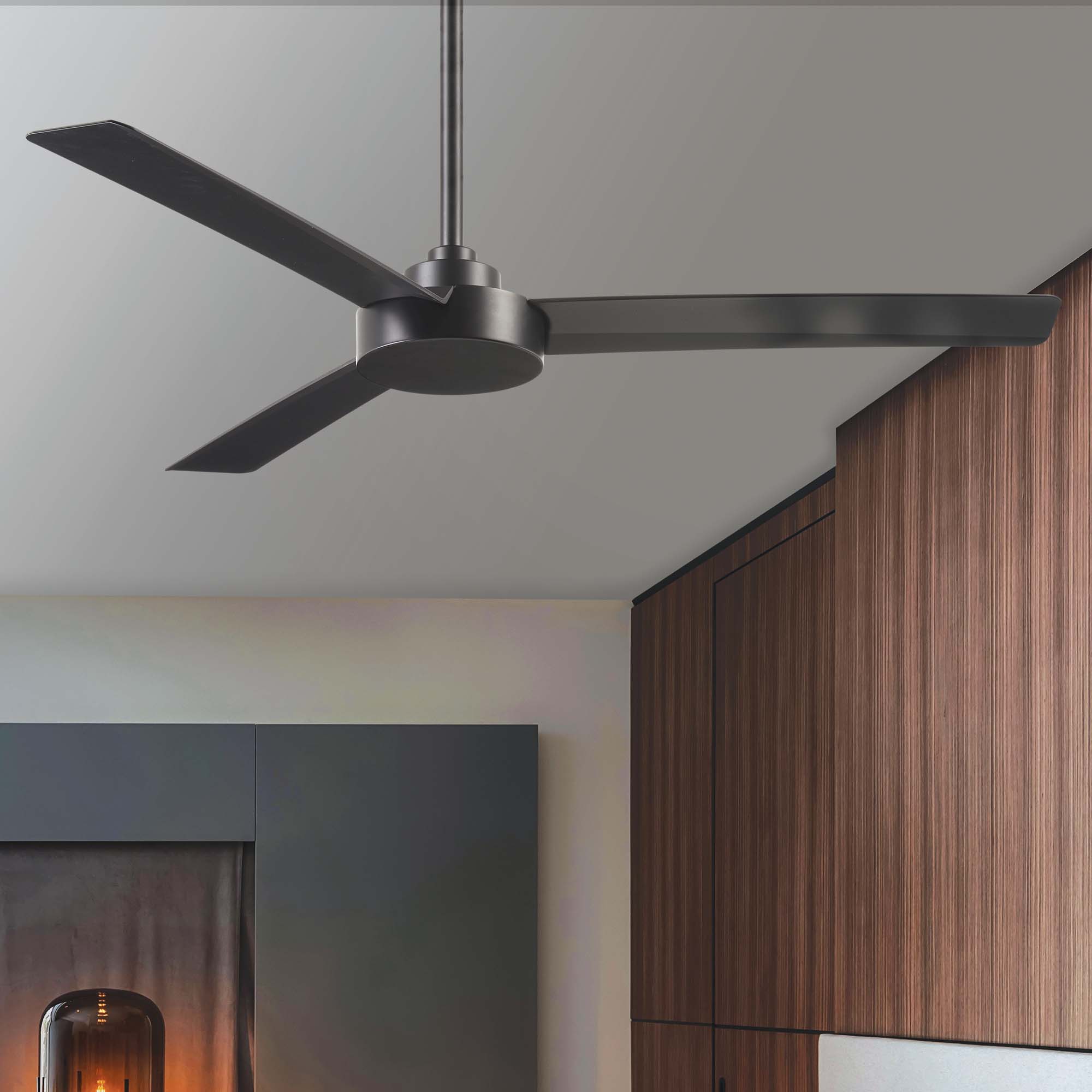 MinkaAire Roto 52" Ceiling Fan in Coal Finish — 3 Blades, Wall Control Included
