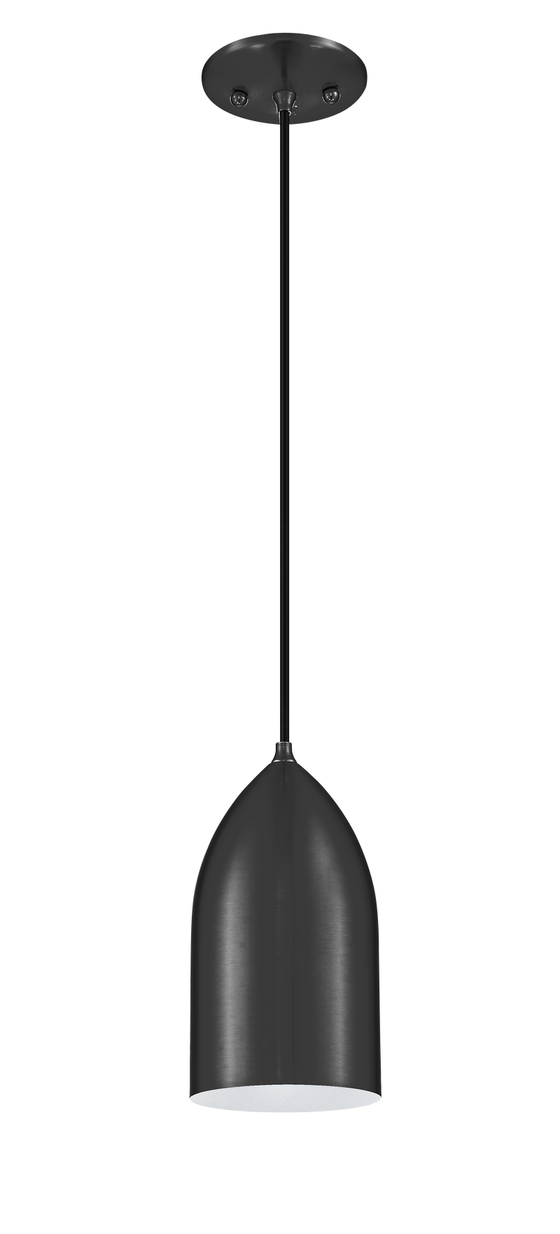 MP-953L-MB/WH(E26) - 1-Light Corded Steel Shade Pendant - MB outer - WH inner
