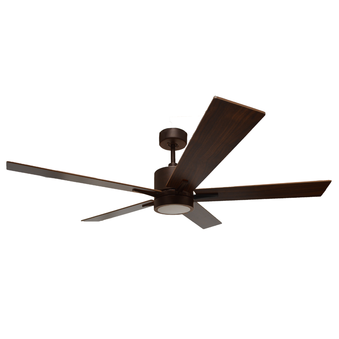 5-Blade 52" RB Modern Cylinder Fan Med Oak/Walnut Blades WC-6-WH Included