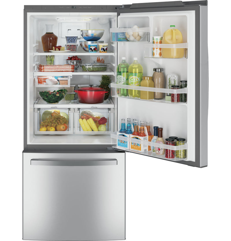 ge 30 inch fridge freezer stainless steel