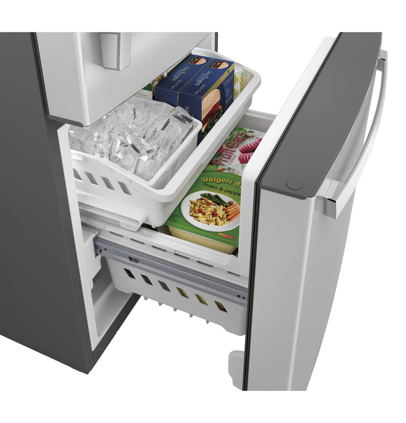 bottom freezer inside ge fridge