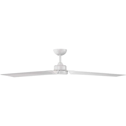 Modern Forms Roboto 62″ Smart Ceiling Fan — Matte White, 3 Blades, Wet‑Rated