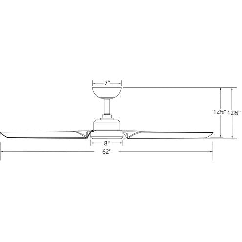 Modern Forms Roboto 62″ Smart Ceiling Fan — Matte White, 3 Blades, Wet‑Rated