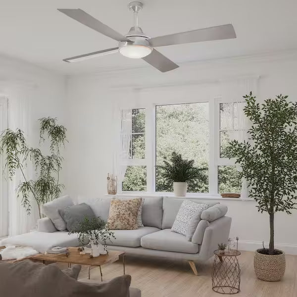 MinkaAire Aluma 52″ Ceiling Fan — Brushed Aluminum, Integrated LED & Wall Control