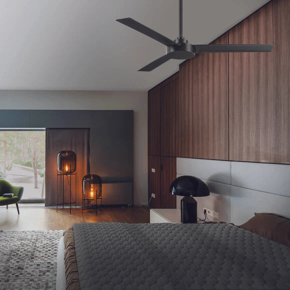 MinkaAire Roto 52" Ceiling Fan in Coal Finish — 3 Blades, Wall Control Included